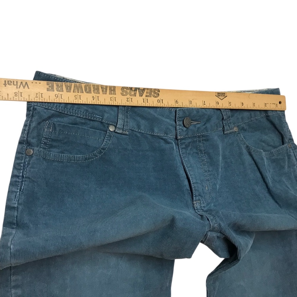 Prana Corduroy Pants Women Size 12 teal Regular Fit Straight Leg‎ Casual - Picture 4 of 14